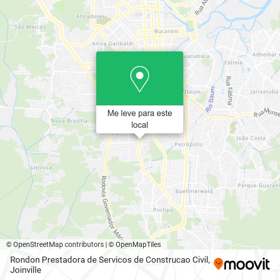 Rondon Prestadora de Servicos de Construcao Civil mapa