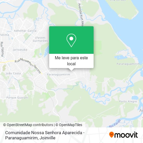 Comunidade Nossa Senhora Aparecida - Paranaguamirim mapa