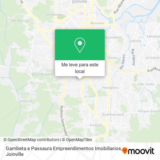 Gambeta e Passaura Empreendimentos Imobiliarios mapa