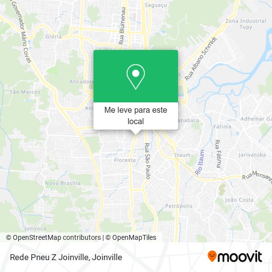 Rede Pneu Z Joinville mapa