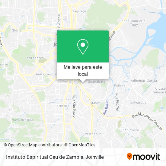 Instituto Espiritual Ceu de Zambia mapa