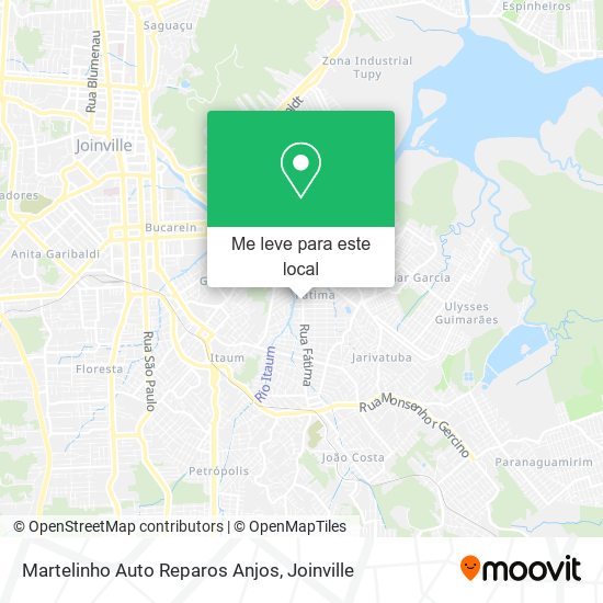 Martelinho Auto Reparos Anjos mapa