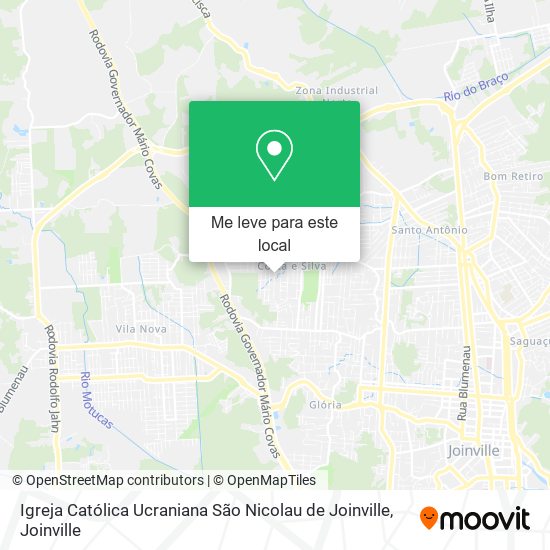 Igreja Católica Ucraniana São Nicolau de Joinville mapa