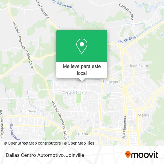 Dallas Centro Automotivo mapa