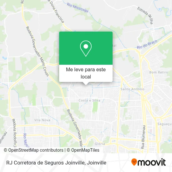RJ Corretora de Seguros Joinville mapa