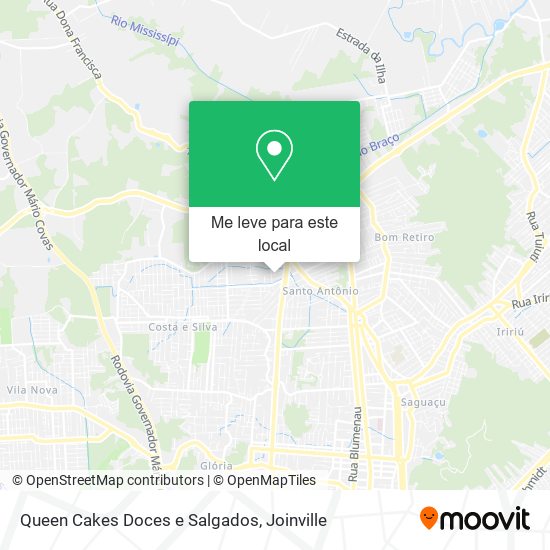 Queen Cakes Doces e Salgados mapa