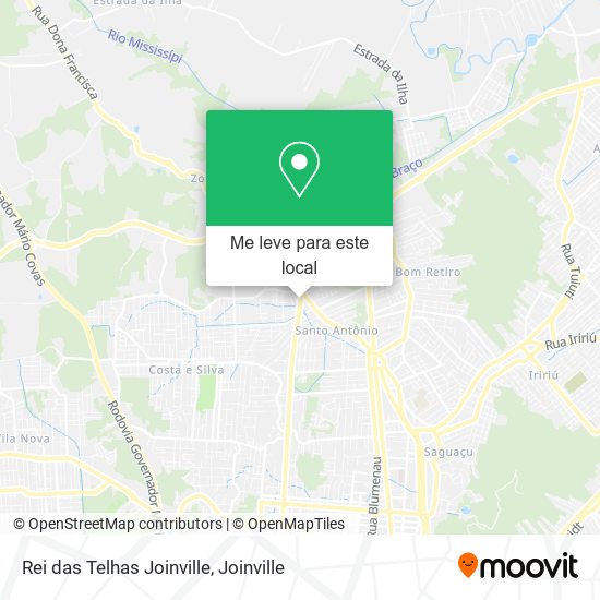 Rei das Telhas Joinville mapa