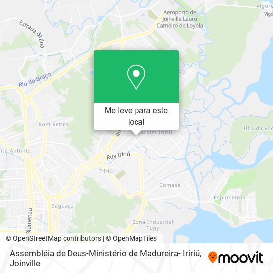 Assembléia de Deus-Ministério de Madureira- Iririú mapa