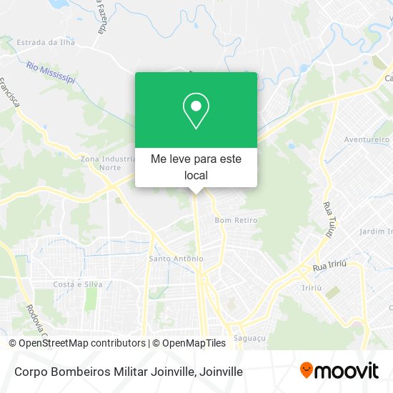 Corpo Bombeiros Militar Joinville mapa