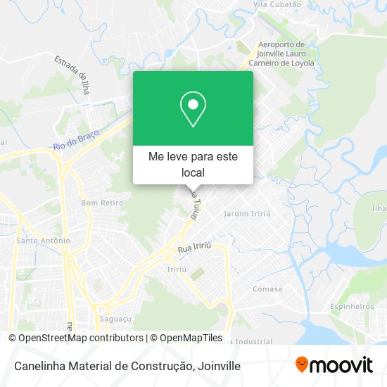 Canelinha Material de Construção mapa