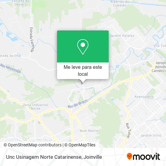 Unc Usinagem Norte Catarinense mapa
