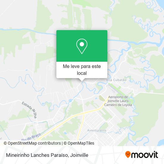 Mineirinho Lanches Paraíso mapa