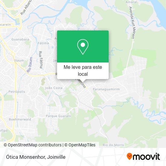 Ótica Monsenhor mapa