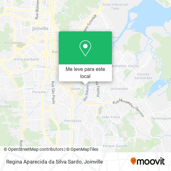 Regina Aparecida da Silva Sardo mapa