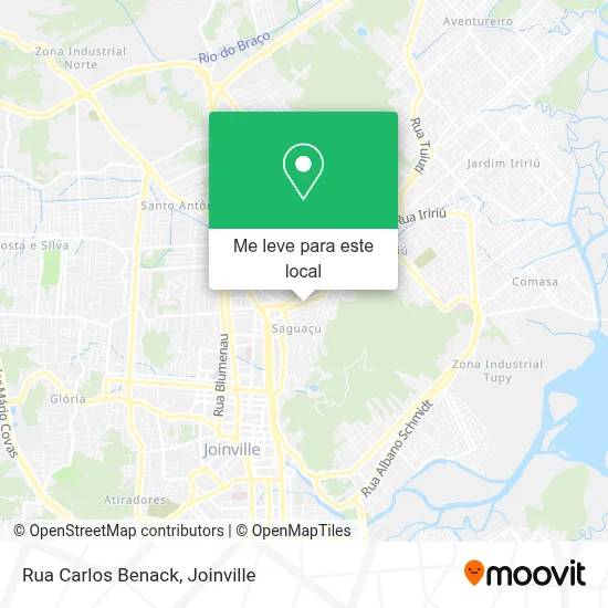 Rua Carlos Benack mapa