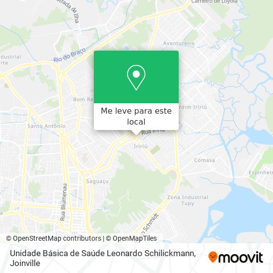 Unidade Básica de Saúde Leonardo Schilickmann mapa