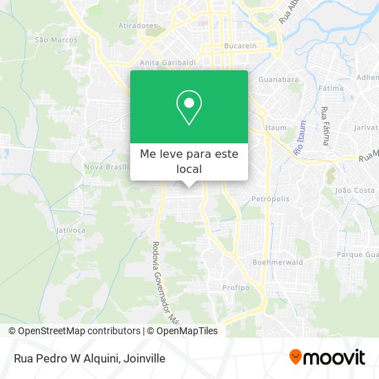 Rua Pedro W Alquini mapa