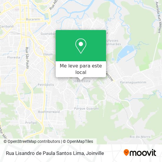 Rua Lisandro de Paula Santos Lima mapa