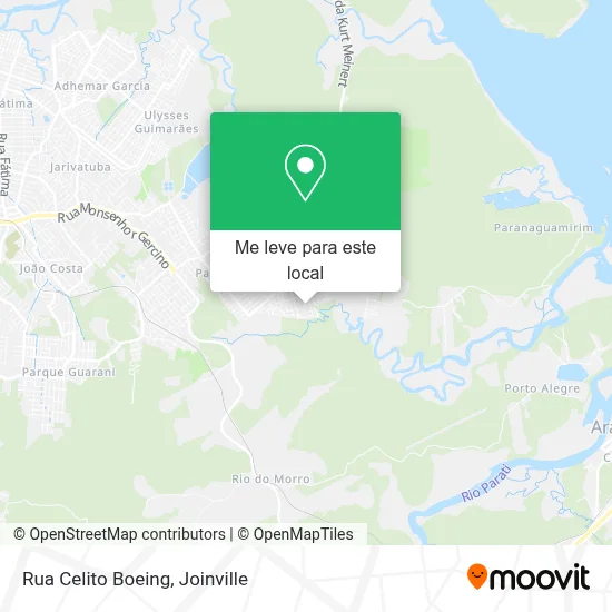 Rua Celito Boeing mapa