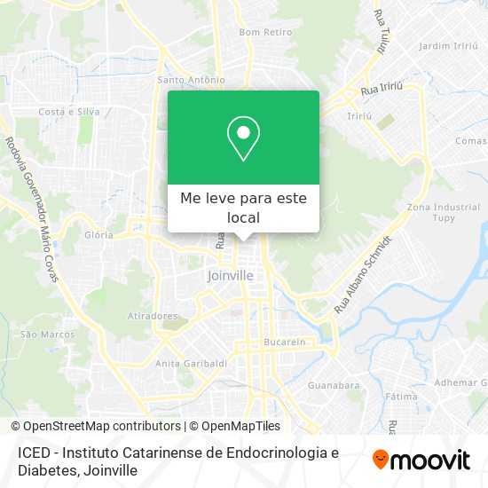 ICED - Instituto Catarinense de Endocrinologia e Diabetes mapa