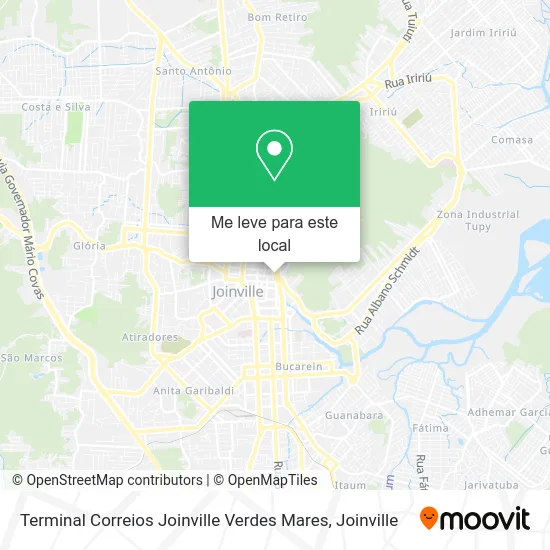 Terminal Correios Joinville Verdes Mares mapa