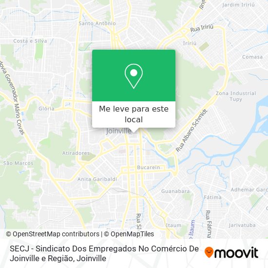 SECJ - Sindicato Dos Empregados No Comércio De Joinville e Região mapa