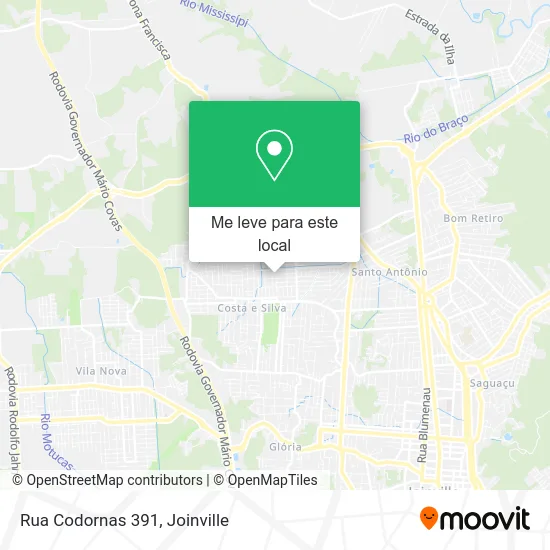 Rua Codornas 391 mapa