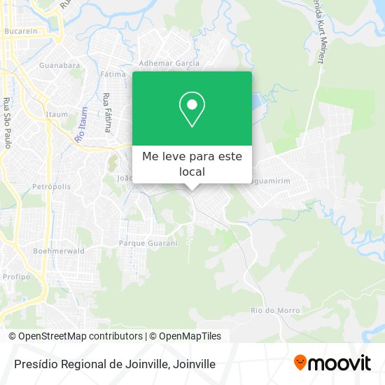 Presídio Regional de Joinville mapa