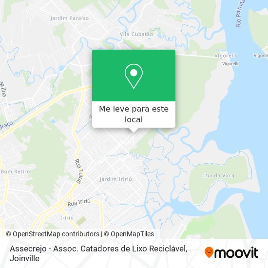 Assecrejo - Assoc. Catadores de Lixo Reciclável mapa