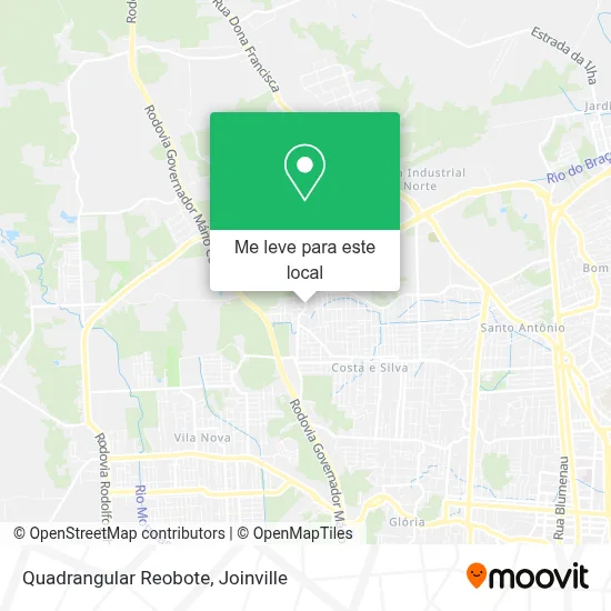 Quadrangular Reobote mapa