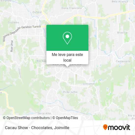 Cacau Show - Chocolates mapa