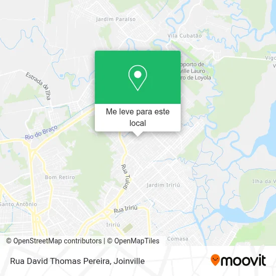 Rua David Thomas Pereira mapa
