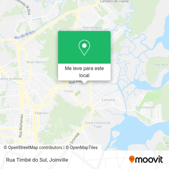 Rua Timbé do Sul mapa
