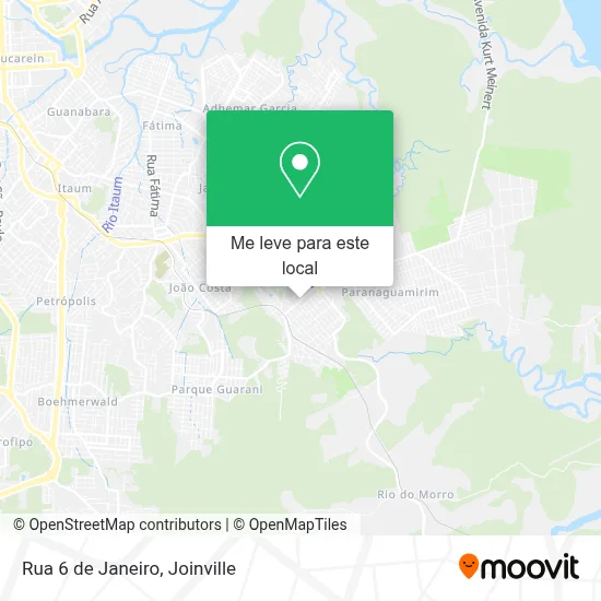 Rua 6 de Janeiro mapa