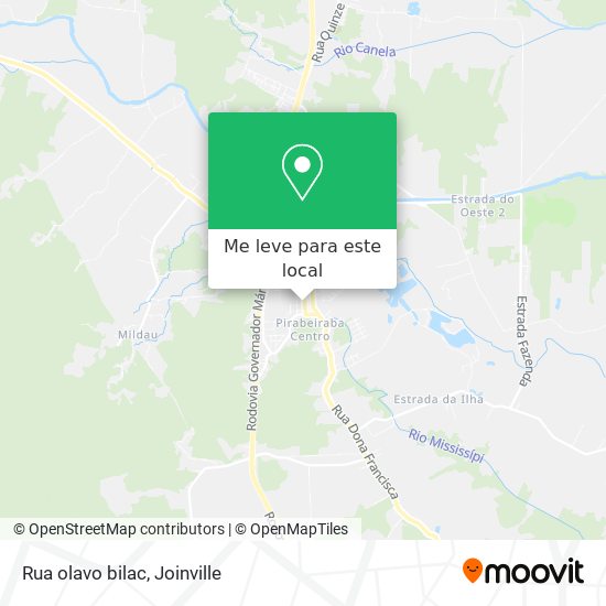Rua olavo bilac mapa