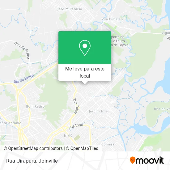 Rua Uirapuru mapa