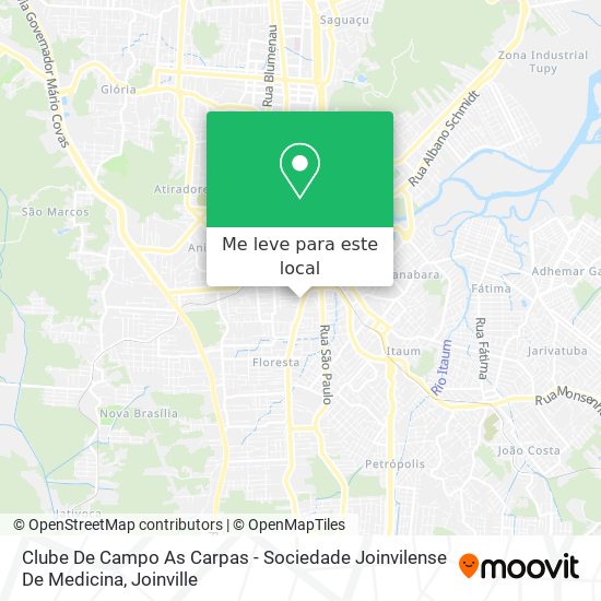 Clube De Campo As Carpas - Sociedade Joinvilense De Medicina mapa
