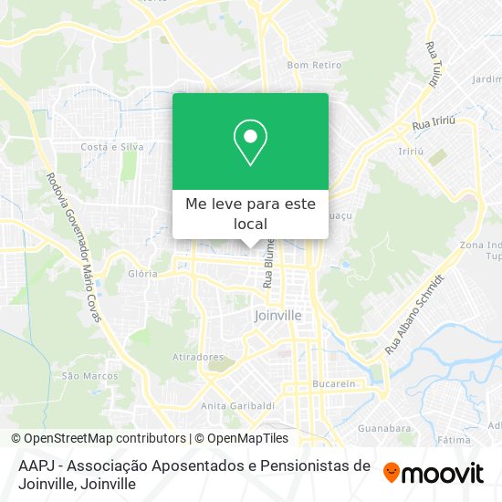 AAPJ - Associação Aposentados e Pensionistas de Joinville mapa