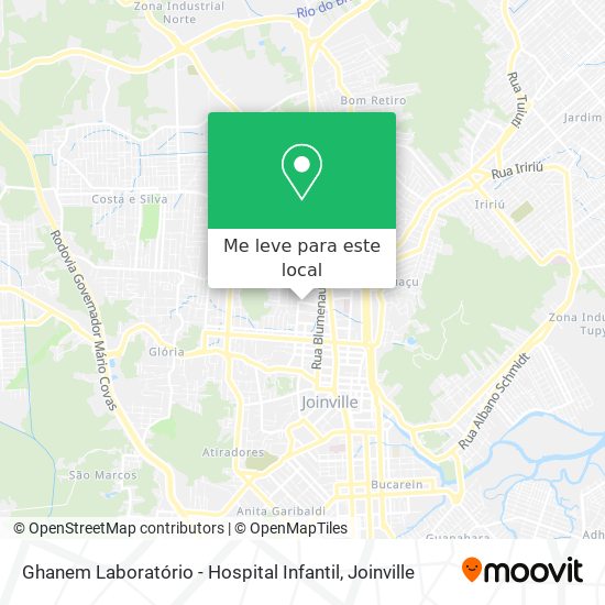 Ghanem Laboratório - Hospital Infantil mapa
