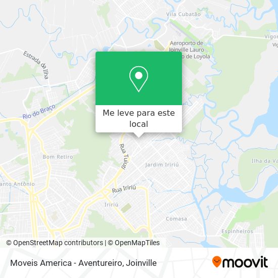 Moveis America - Aventureiro mapa