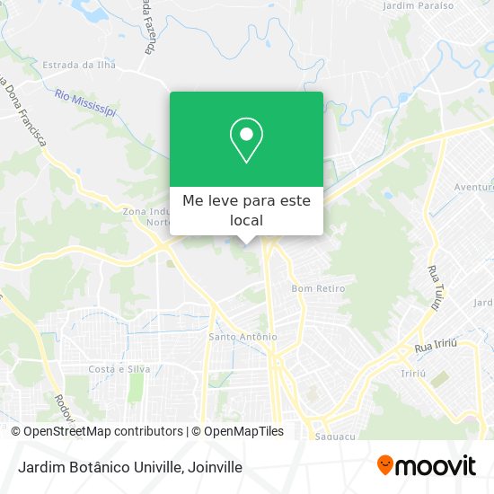 Jardim Botânico Univille mapa