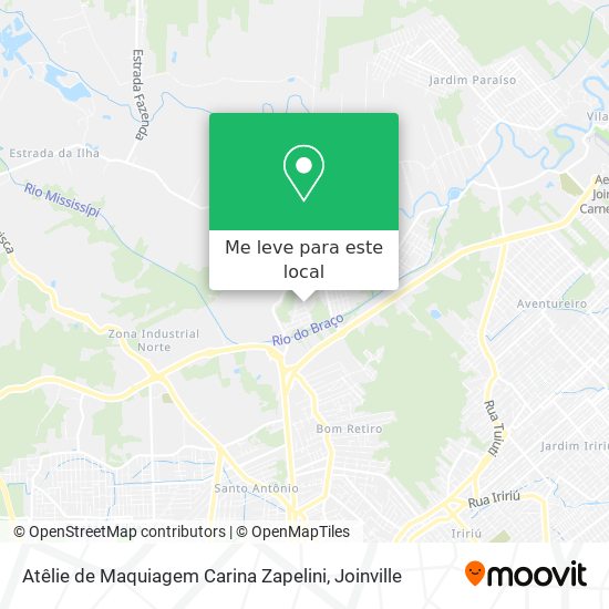 Atêlie de Maquiagem Carina Zapelini mapa