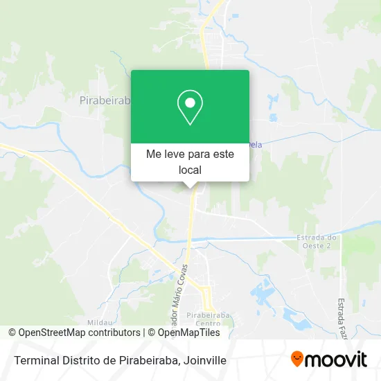 Terminal Distrito de Pirabeiraba mapa