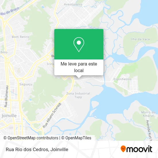 Rua Rio dos Cedros mapa