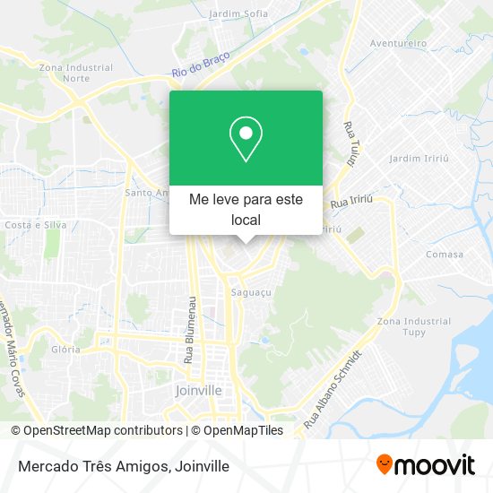 Mercado Três Amigos mapa