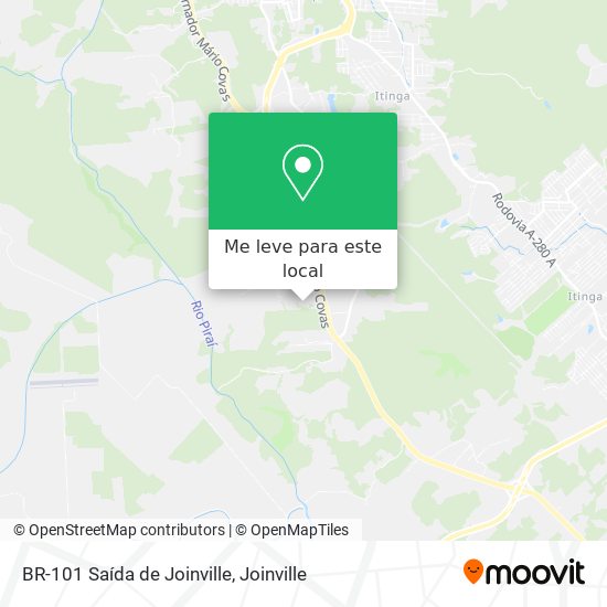 BR-101 Saída de Joinville mapa