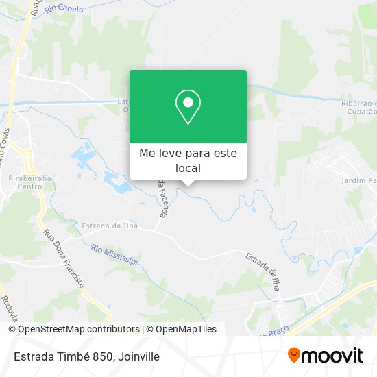 Estrada Timbé 850 mapa