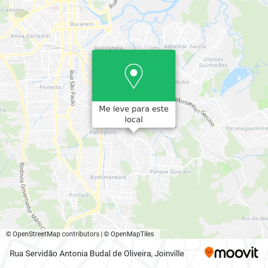 Rua Servidão Antonia Budal de Oliveira mapa