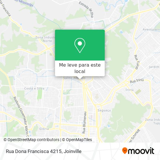 Rua Dona Francisca 4215 mapa