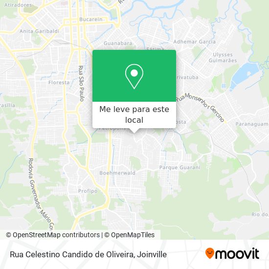 Rua Celestino Candido de Oliveira mapa